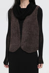 SWAYING/KNIT velvet vest SW23AW1T13 coffee